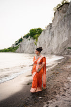 Load image into Gallery viewer, Burnt Orange Banarasi Saree
