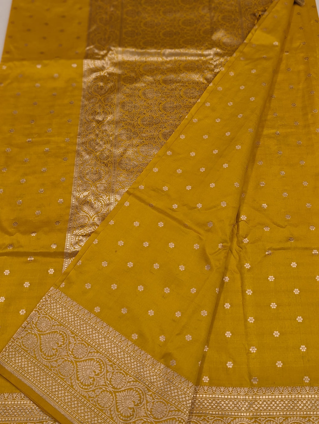 Yellow Banarasi Saree